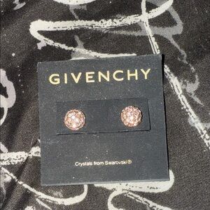 Givenchy Crystal Stud Earrings in Rose Gold